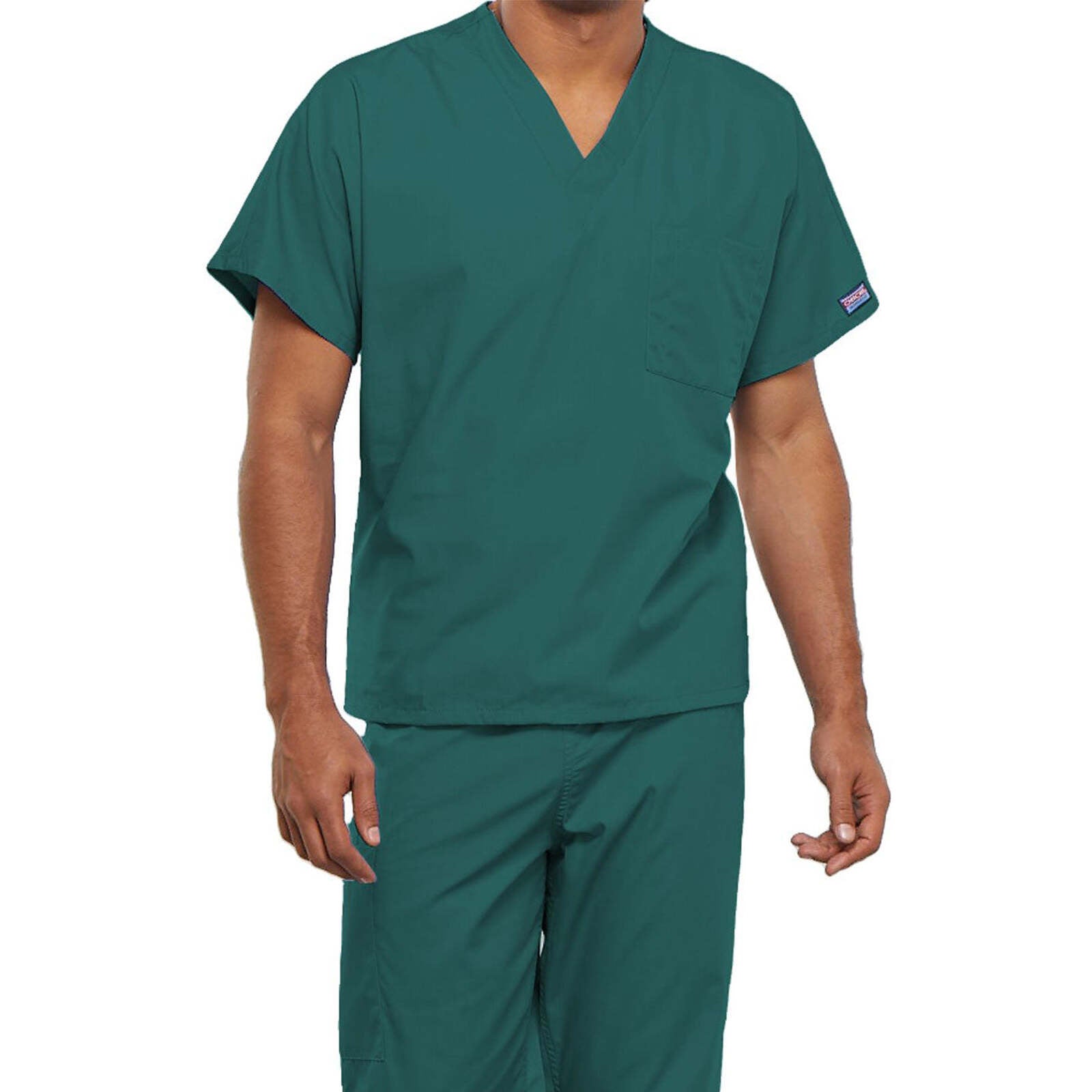 Cherokee Workwear Originals Unisex 1-Pocket V-Neck Top